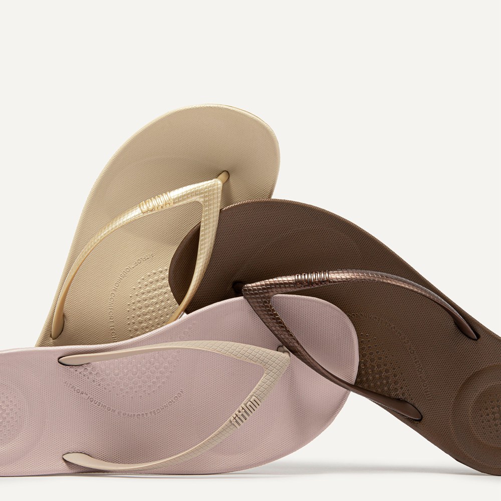 Fitflop Womens Flip-flops - Iqushion Ergonomic - Pink - 628-FBRGOY